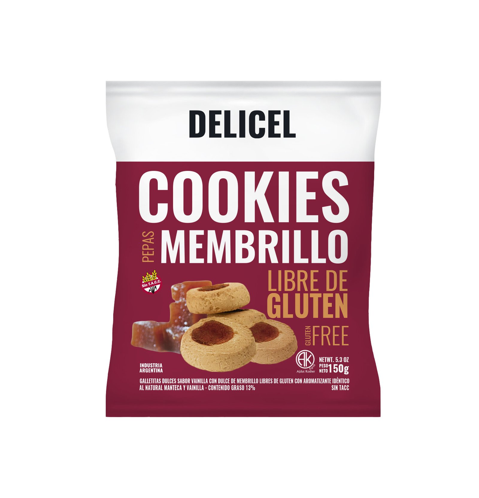 Cookies "delicel" Membrillo X 200 Gr