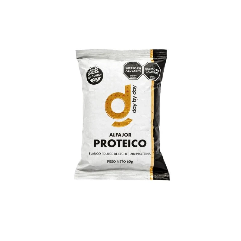 Alfajor ¨day By Day¨ Proteico. Blanco Con Ddl. 20% Proteina . 60 Gr