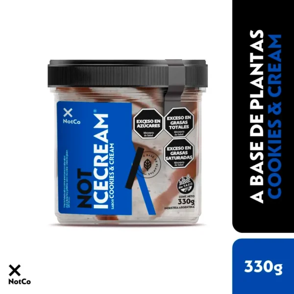 NOT ICECREAM "NOT CO" COOKIES AND CREAM X 330 GR - Imagen 2