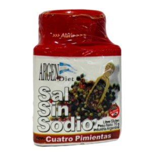 SAL SIN SODIO ¨ARGENDIET¨ SABOR CUATRO PIMIENTAS 170 GR
