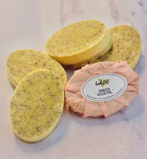 Jabon Vegetal Corporal " Habitat" Piel Seca / Sensible Rosa