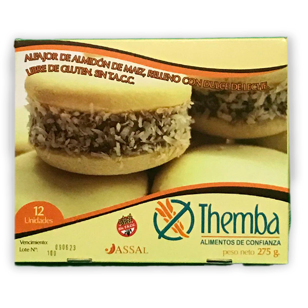 Alfajor ¨themba¨ De Almidon De Maiz Relleno Con Ddl. 275 Gr