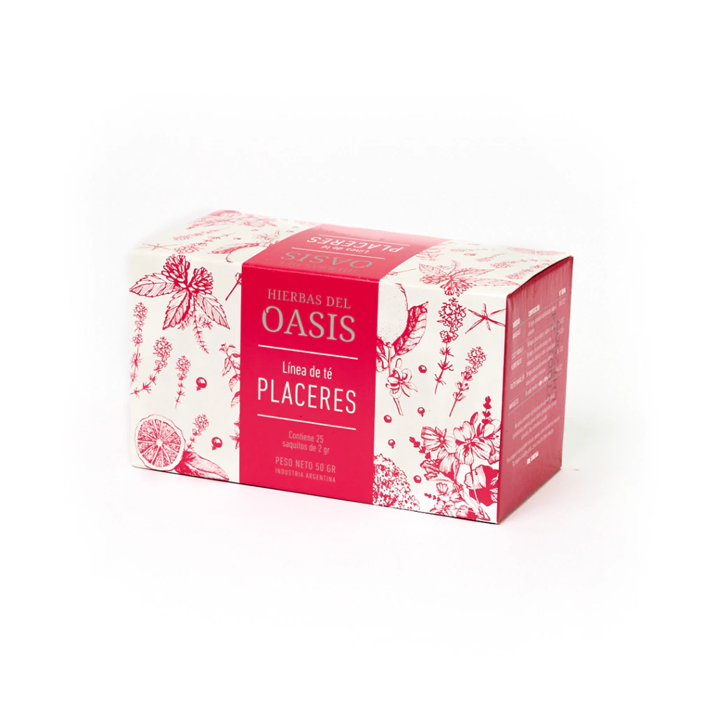 Te Saborizado "Hierbas Del Oasis" Placeres Rosa x 25 Saq