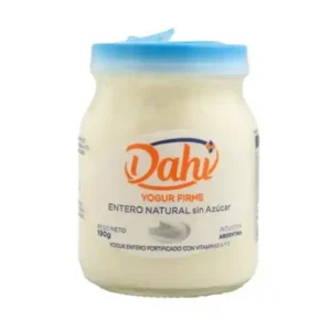 YOGURT ¨DAHI¨FIRME ENTERO NATURAL Y SIN AZUCAR X 190 GR.