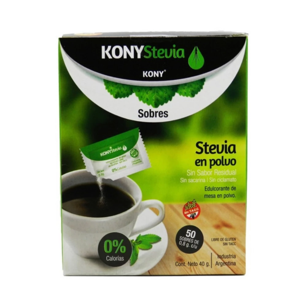 Stevia ¨kony¨ En Polvo .  En Sobres . 80 Gr