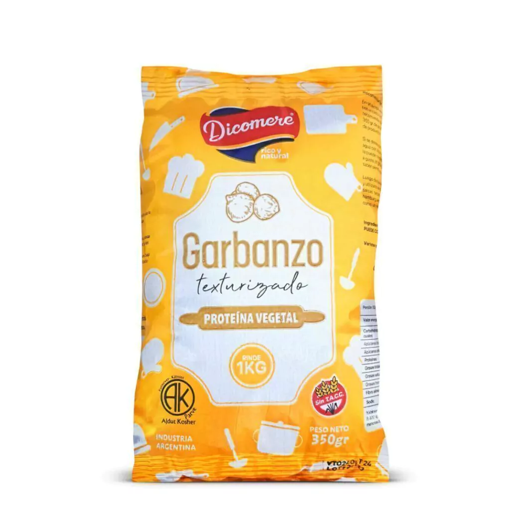 Garbanzo Texturizado "dicomere" Proteina Vegetal 350 Gr