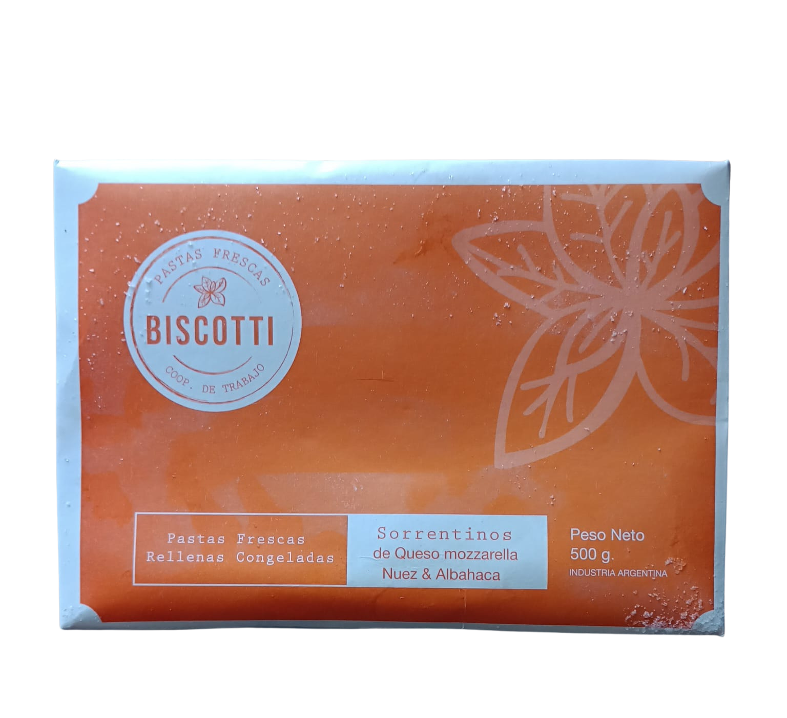 Sorrentinos "biscotti" Muzzarella Albahaca Y Nuez X 500 Gr (freezados)