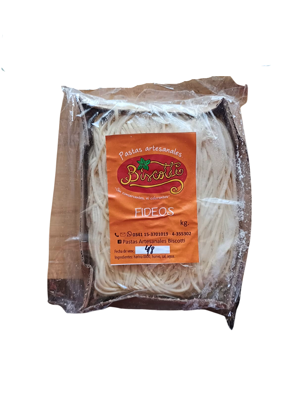 Fideos Artesanales "biscotti" Integrales Freezados X Kg