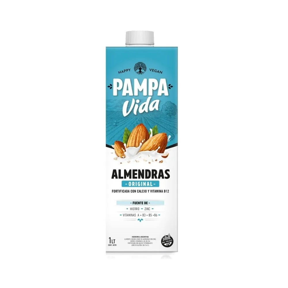 Leche De Almendras "pampa Vida" Original 1 Lt