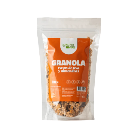Granola Pasas De Uva Y Almendras "granomax" X 300 Gr