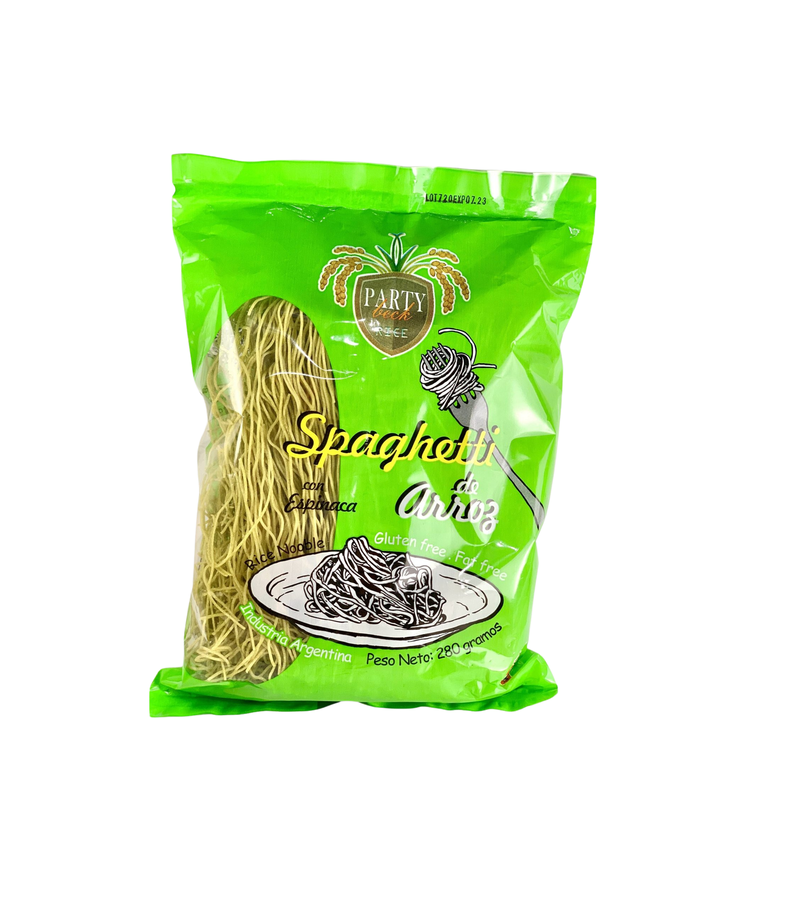 Spaghetti De Arroz "party Beck" Espinaca X 280 Gr