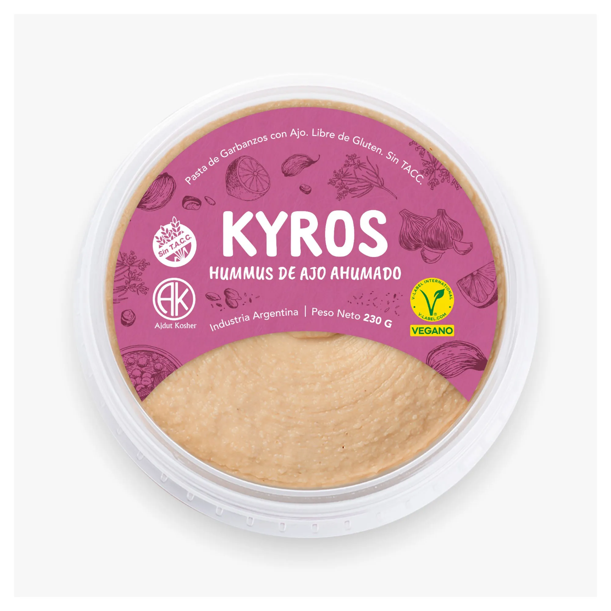 Hummus De Ajo Ahumado "kyros" X 230 Gr