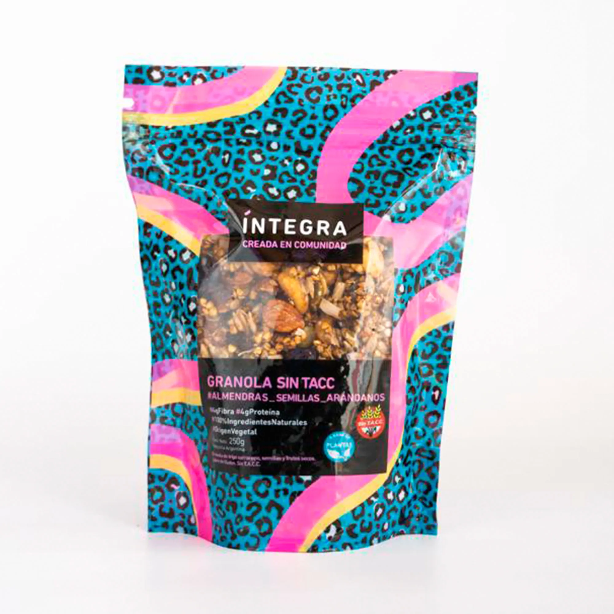 Granola "integra" De Frutos Secos Almendras Semillas Arandanos X 250 Gr