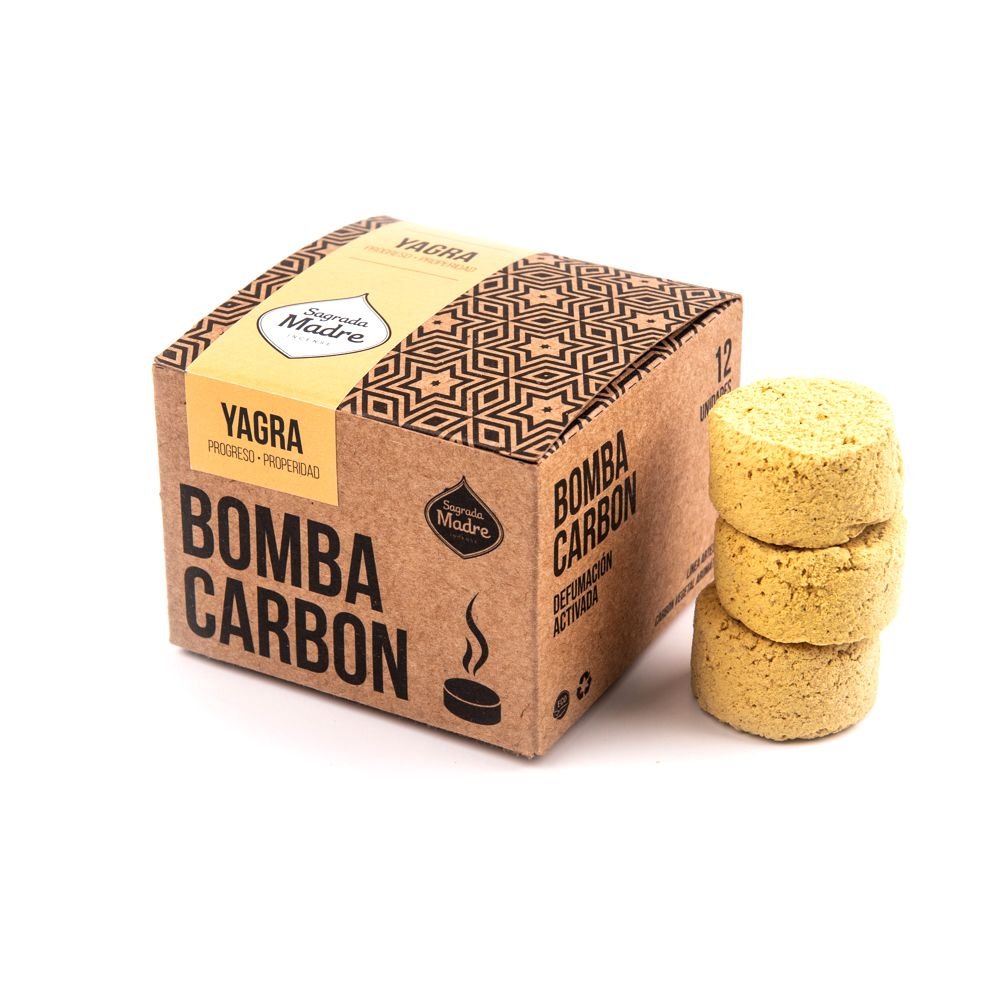 Bomba De Carbon "sagrada Madre" Defumacion Activada Yagra X 12
