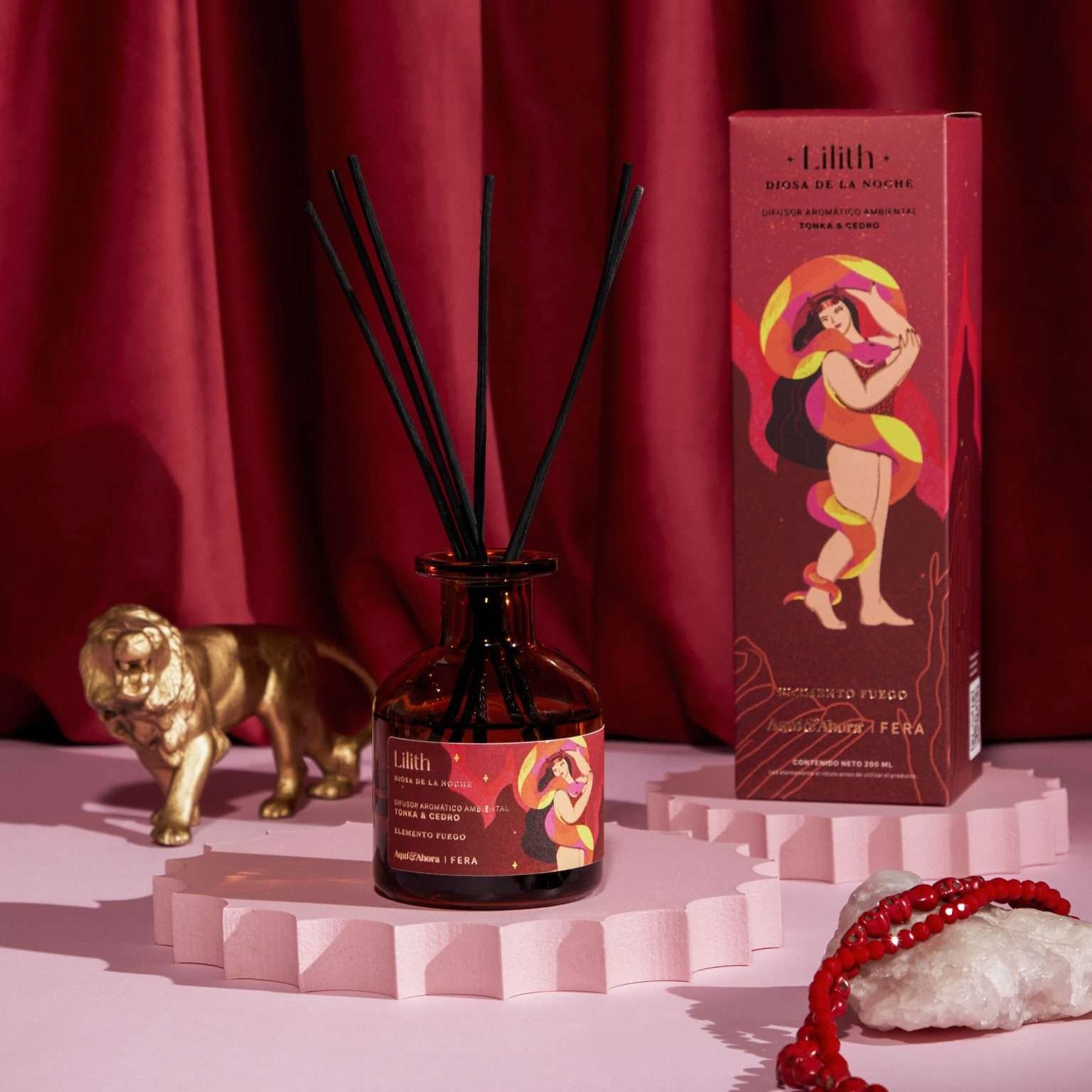 Difusor Lilith ¨fera¨ Tonka Y Cedro Elemento Fuego