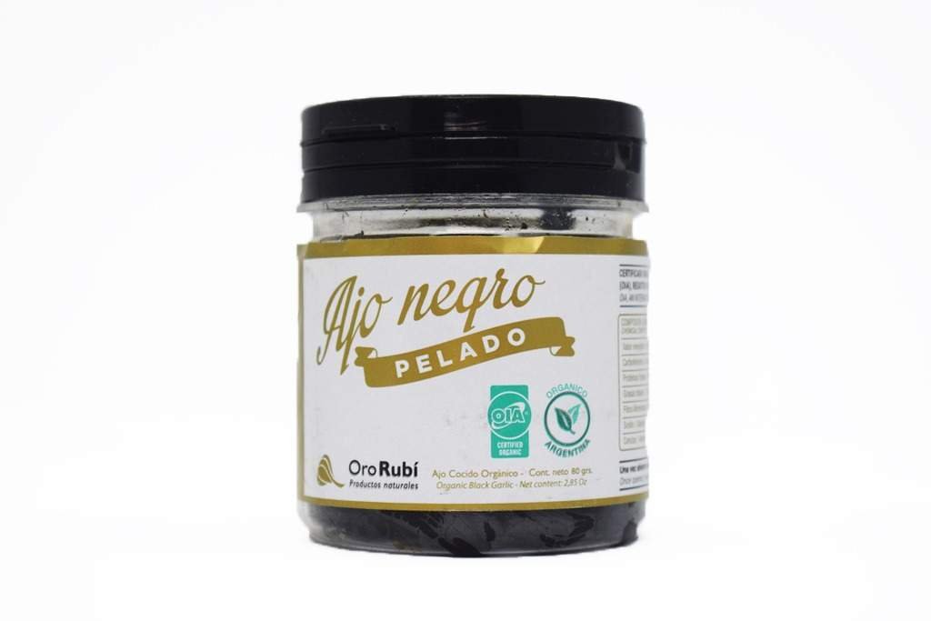 Ajo Negro Pelado Cocido "oro Rubi"organico 80gr