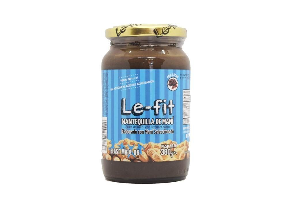 Mantequilla De Mani Con Stevia Y Cacao "le Fit" Agroecologico 380gr