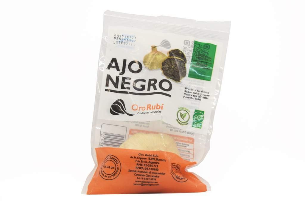 Ajo Negro Cocido "oro Rubi" Organico Una Cabeza De Ajo Mediano