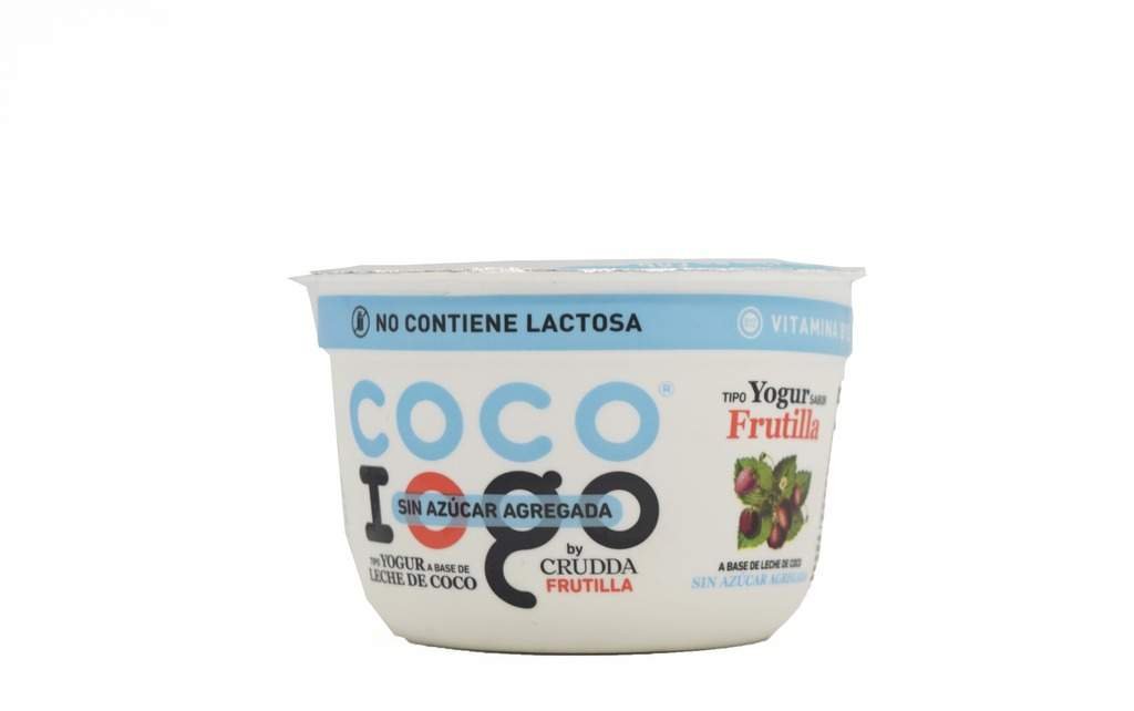 Yogur Sabor A Frutilla A Base De Leche De Coco Sin Azucar "coco  Iogo" Vegano 160 Gr
