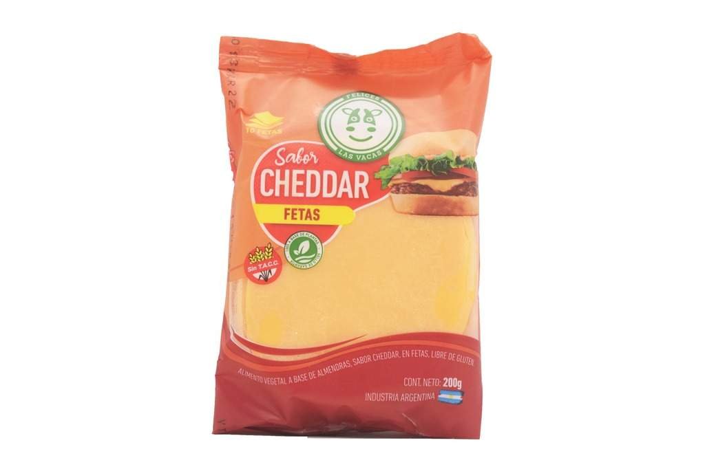 Queso Chedar Fetas "felices Las Vacas" Vegano 2oogr