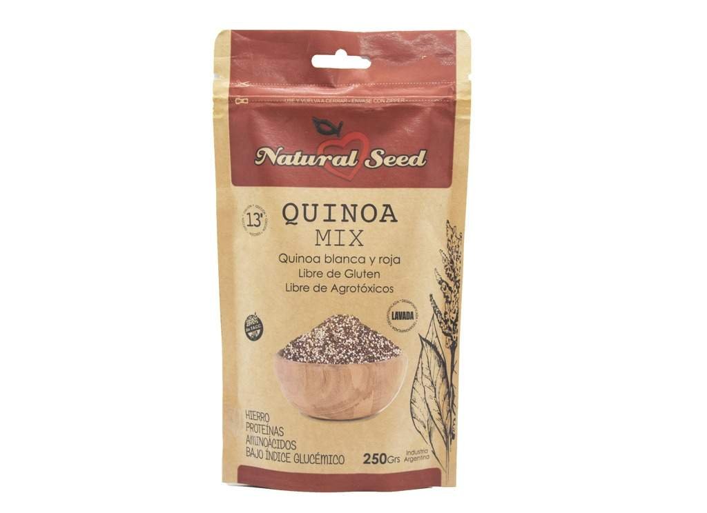 Quinoa Mix Blanca Y Roja Lavada "natural Seed" Agroecologico 250gr