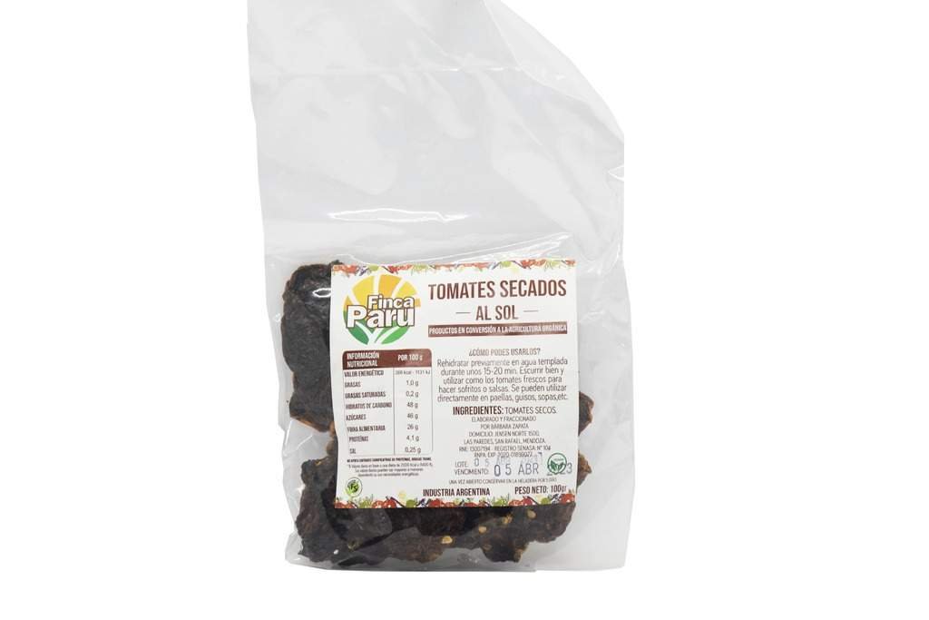 Tomates Secos Al Sol Organicos "finca Paru" 100gr