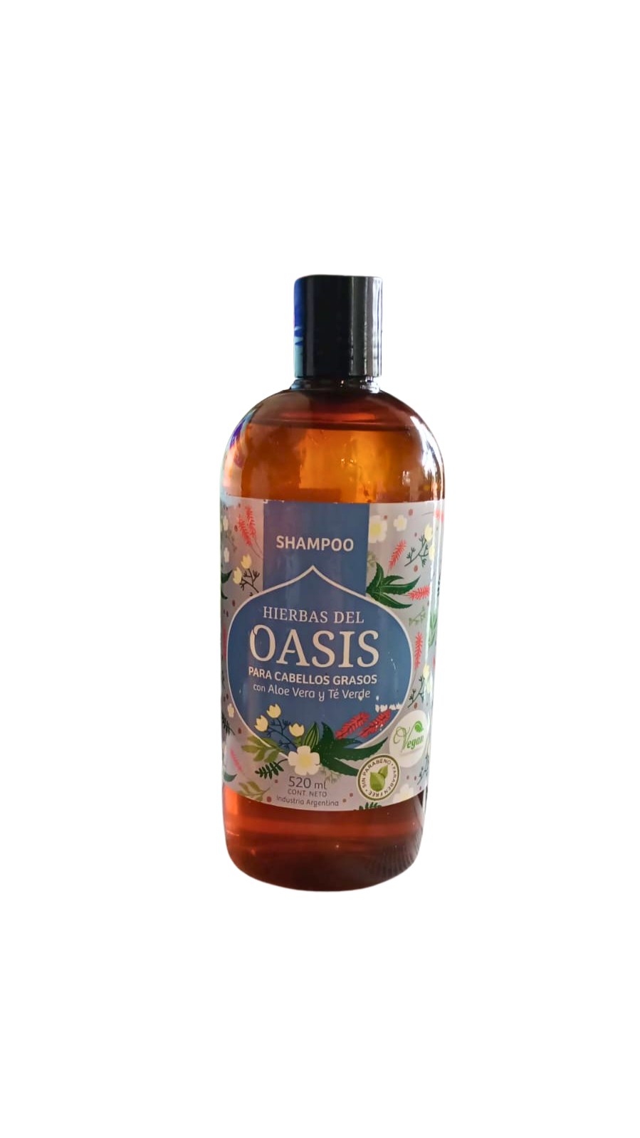 Shampoo "hierbas Del Oasis" Para Cabellos Grasos Con Aloe Y Te Verde X 520 Ml
