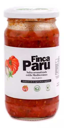 Salsa De Tomate "finca Paru" OrgÁnica Estilo Mediterranea X 330grs