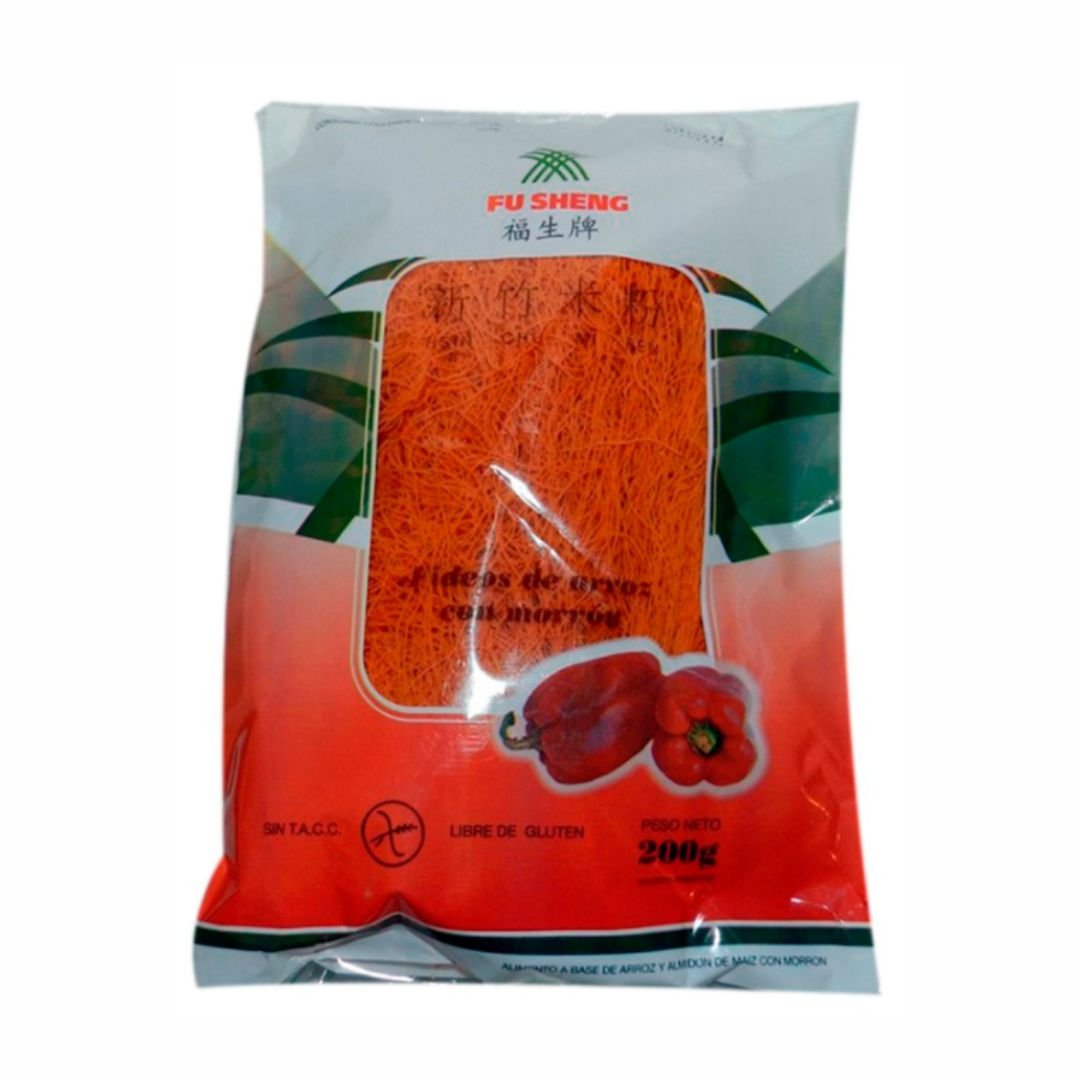 Fideos De Arroz "fu Sheng" Con Morron X 200 Gr