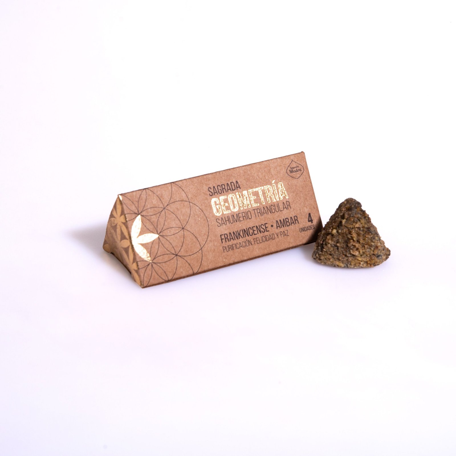 Sahumerio Triangular "sagrada Madre" Geometria Frankincense-ambar X 4