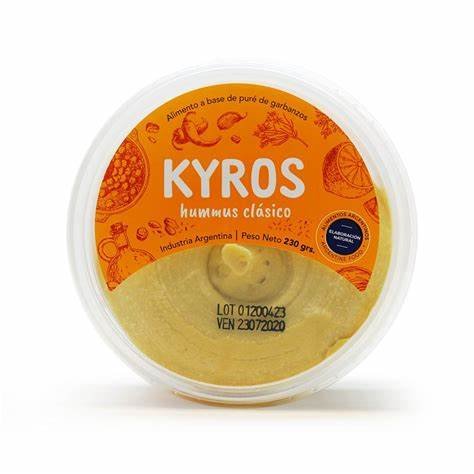 Hummus "kyros" Clasico X 230 Gr