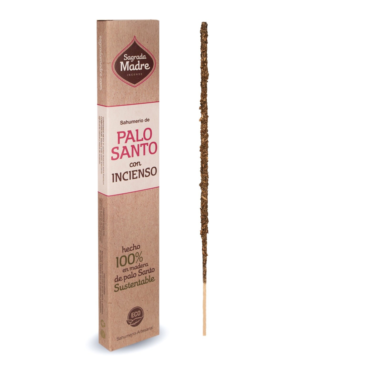 Sahumerio De Palo Santo "sagrada Madre" Incienso X 8 Varillas