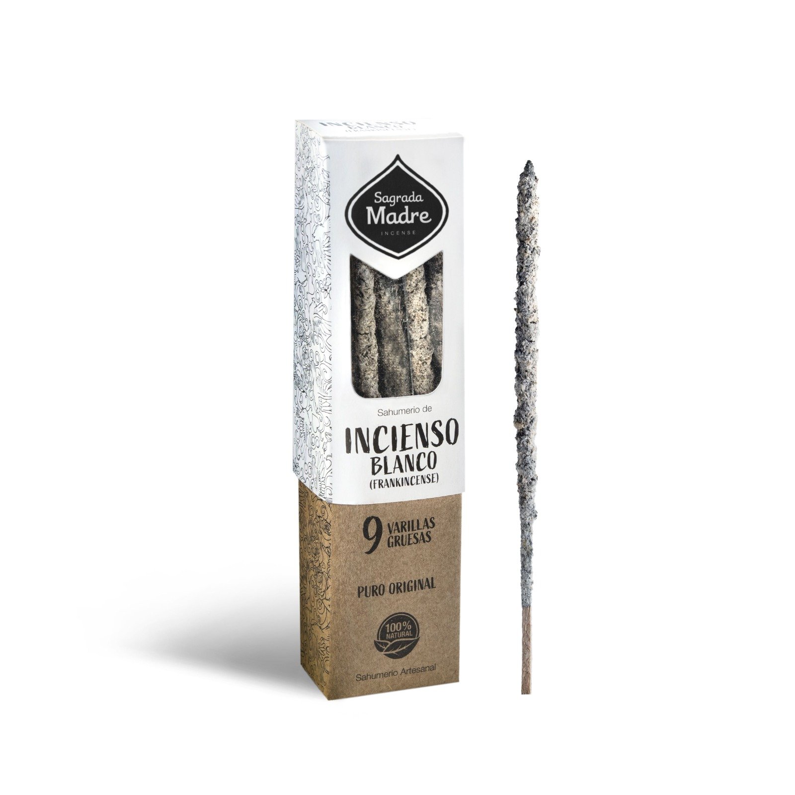 Sahumerio "sagrada Madre" Hierbas Incienso Blanco Puro