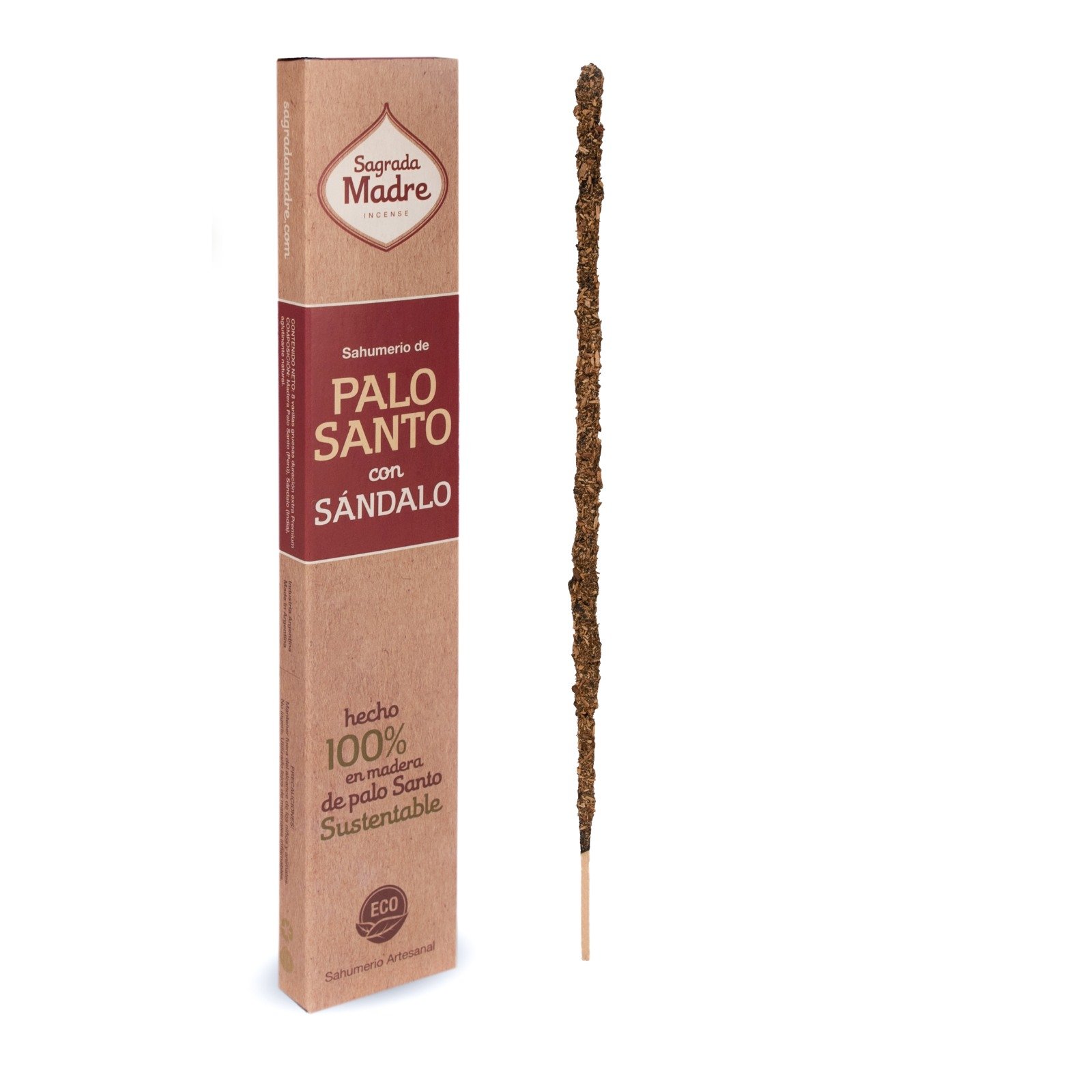 Sahumerio De Palo Santo "sagrada Madre" Con Sandalo X 8 Varillas