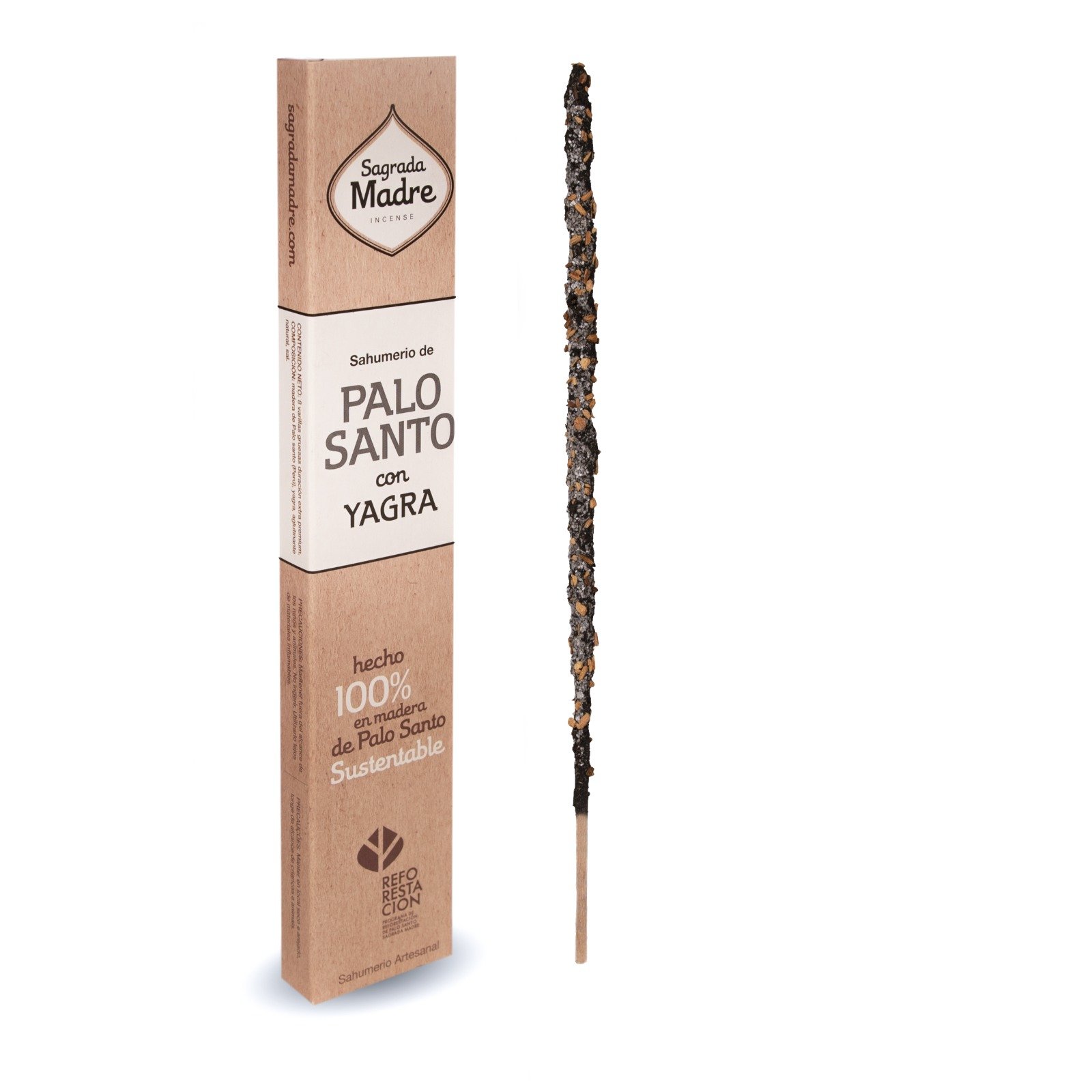 Sahumerio De Palo Santo "sagrada Madre" Con Yagra X 8 Varillas