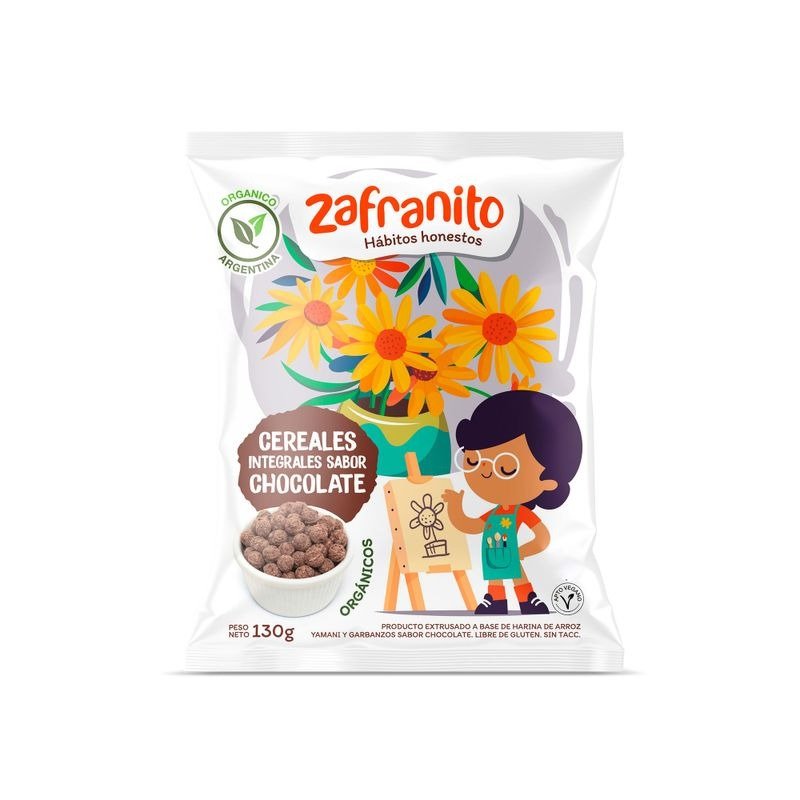 Cereales "zafranito" Integrales Organicos Chocolate X 130grs