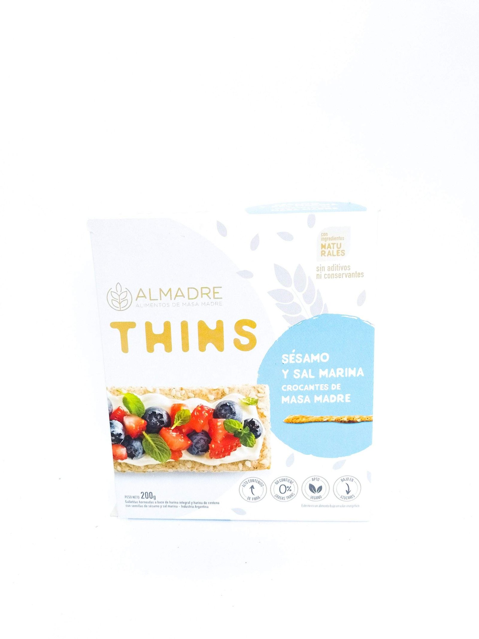 Galletas "almadre" Thins Sesamo Y Sal Marina De Masa Madre 200gr