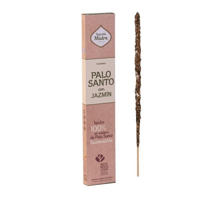 Sahumerio De Palo Santo Con Jazmin "sagrada Madre" 8 Varillas
