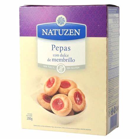 Pepas "natuzen" Con Membrillo X 200 Gr