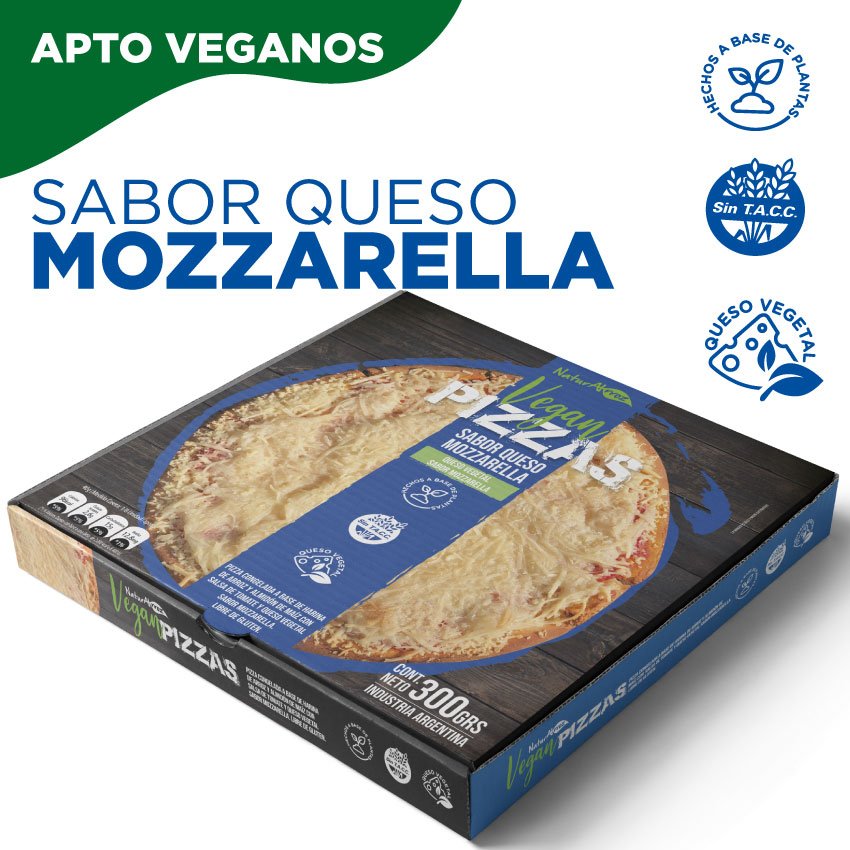 Pizza Vegana "naturalrroz" Sabor Mozzarella X 390 Gr