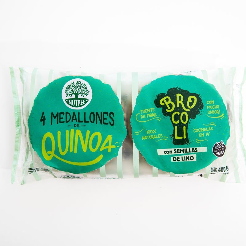 Medallones "nutree" De Quinoa Brocoli Con Lino X 4u
