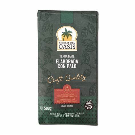 Yerba Mate ¨hierbas Del Oasis¨ Craft Quality 500 Gr