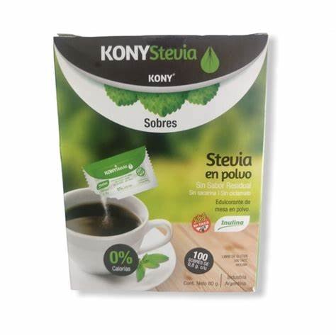Stevia ¨kony¨ En Polvo .  En Sobres . 80 Gr