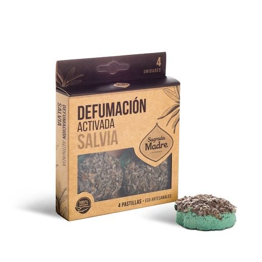 Pastillas Defumacion Activada "sagrada Madre" Salvia X 4