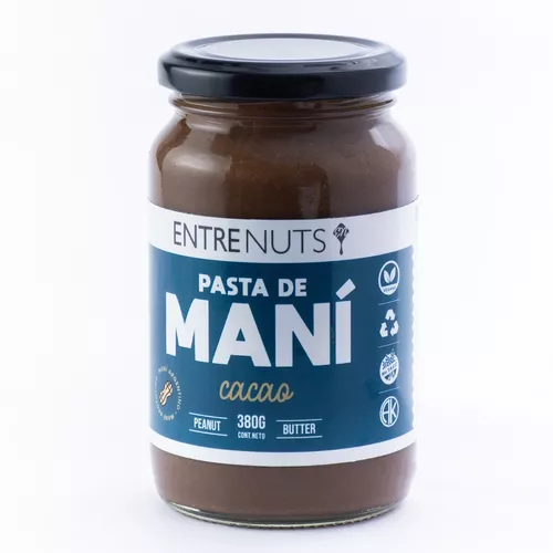 Pasta De Mani "entre Nuts" Cacao X 380 Gr