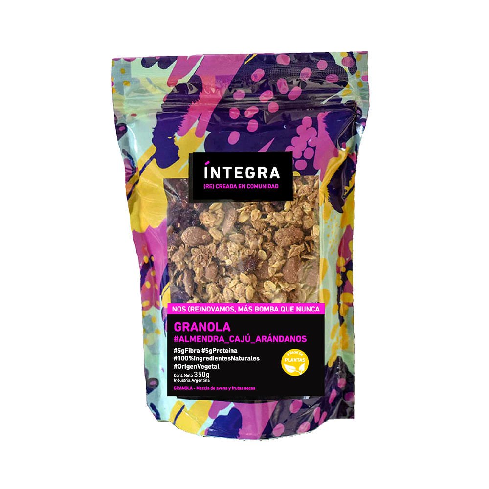 Granola "integra" Almendras Caju Arandanos X 350 Gr