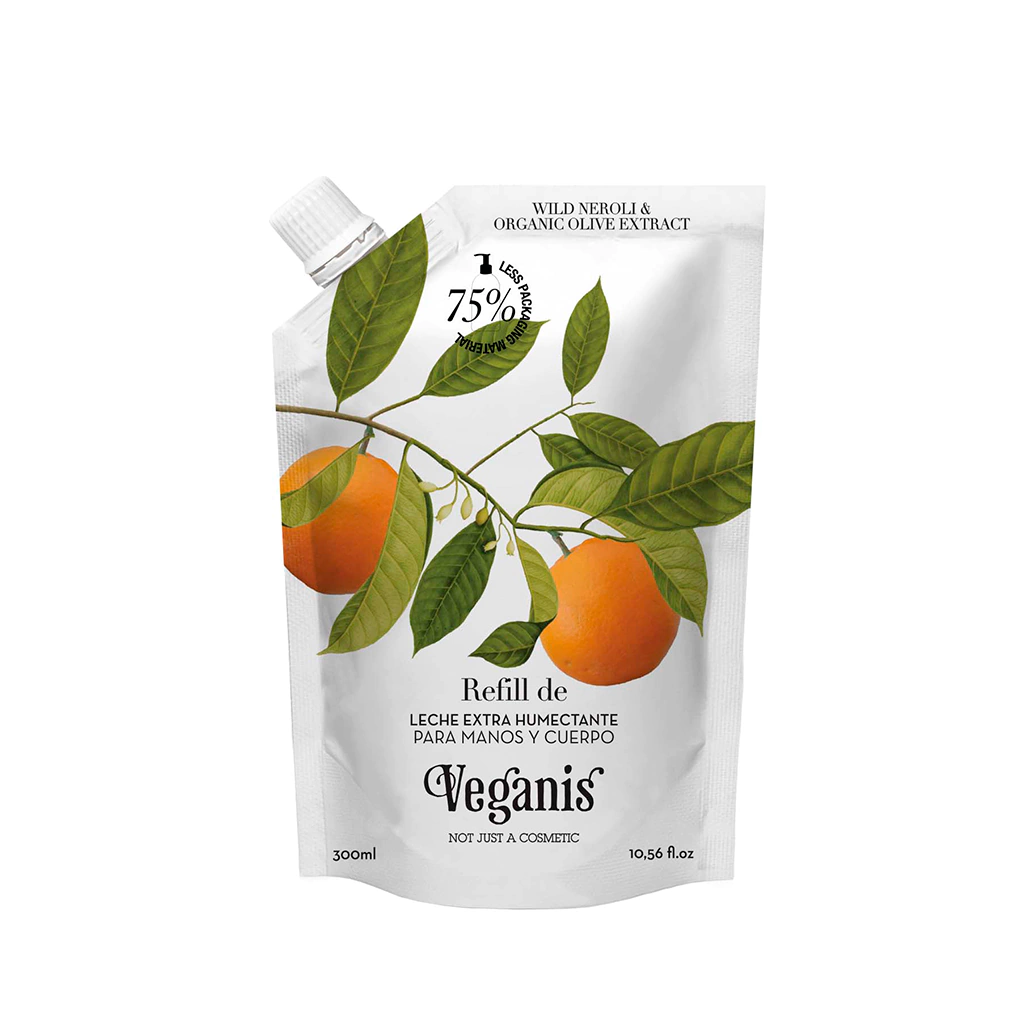 Refill De Leche Humectante ¨veganis¨ Para Manos Y Cuerpo Neroli Y Oliva 300 Ml