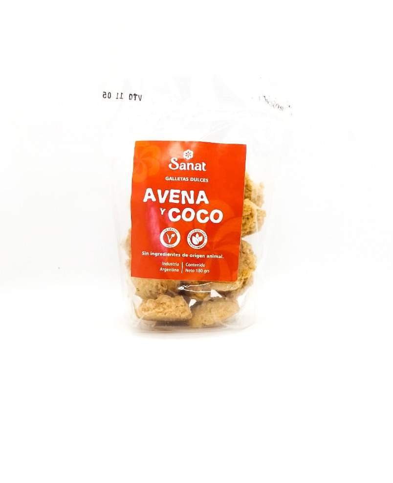 Galletitas Dulces "sanat" De Avena Y Coco 180gr