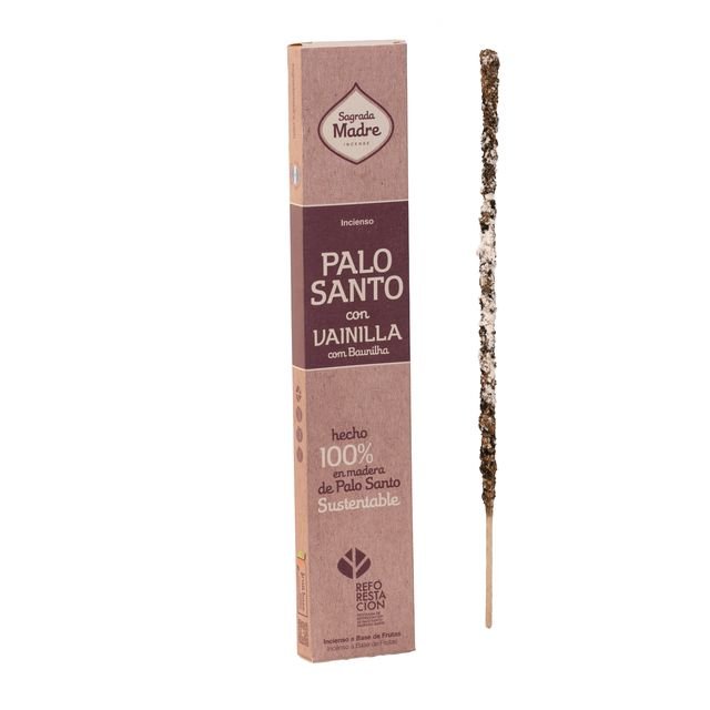 Sahumerio De Palo Santo Con Vainilla "sagrada Madre" 8 Varillas