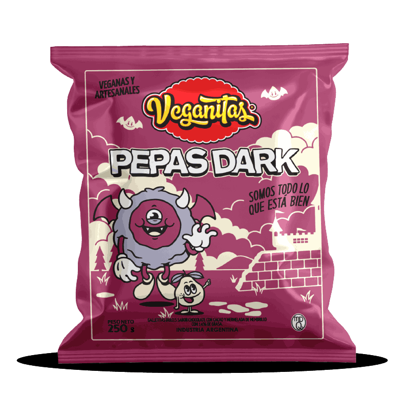 Galletitas "veganitas" Pepas Dark X 250 Gr